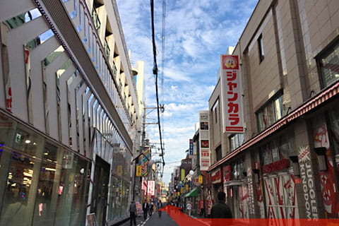 As you go straight about 50 meters, Kimi to Ichigo is seen on the left side.