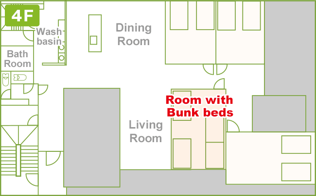 Room with bunk beds (4th floor)